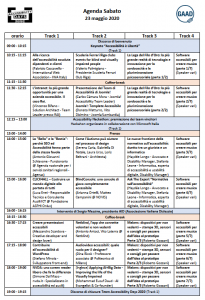 Link al PDF dell'agenda del sabato